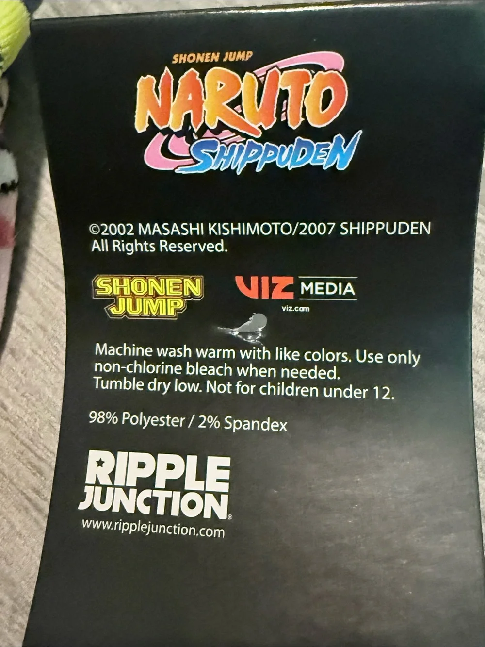 Naruto Shippuden Color Block Characters Days of Week 7 Pack Ankle Socks